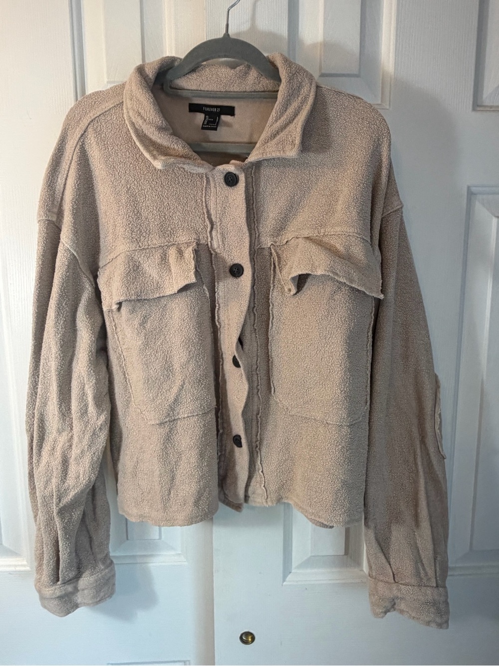 Cozy Taupe Button-Up Jacket - Women